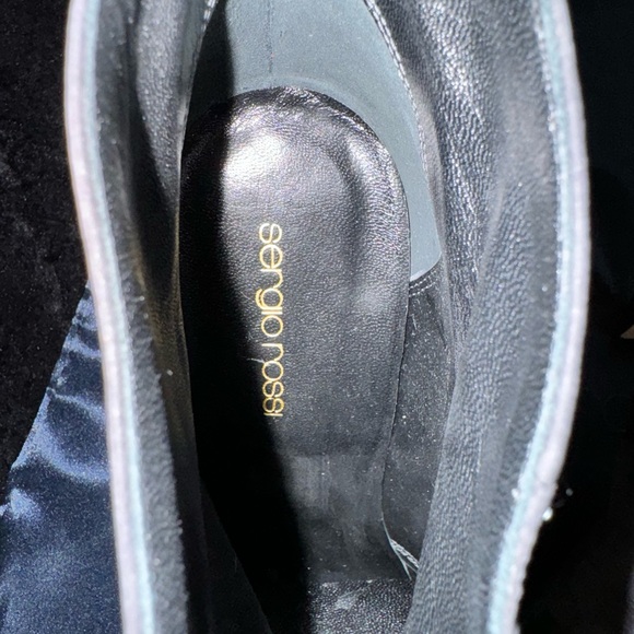 NIB Sergio Rossi dark grey suede leather ankle boots heels 41, US 11 - Picture 5 of 8